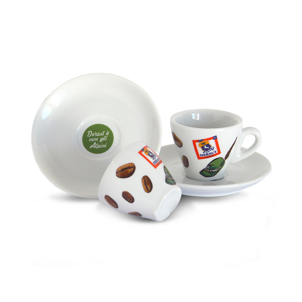 2 TAZZINE CAFFÈ ALPINI IN PORCELLANA