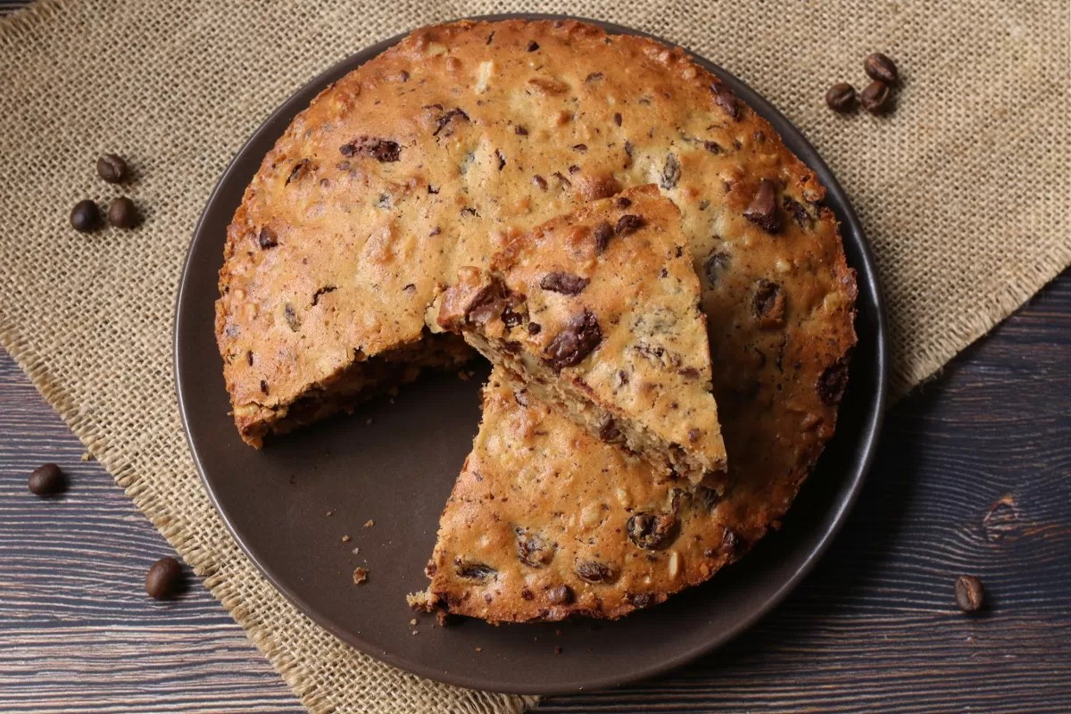 Torta biscotto alle noci e caffè